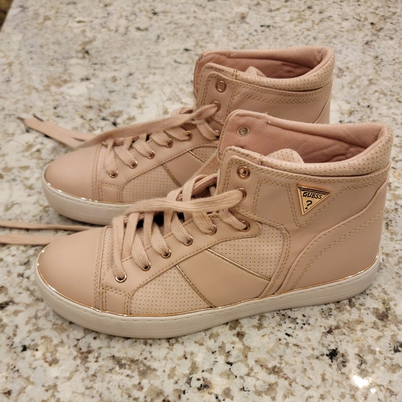 Guess Rose Gold / Pink High Top Sneakers - Picture 8 of 8